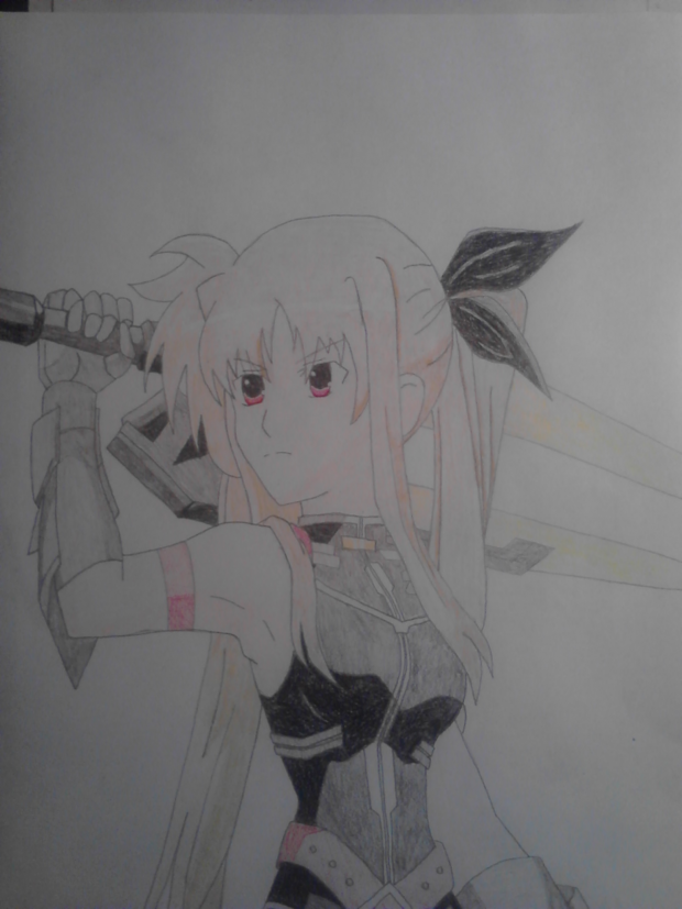Anime girl drawing