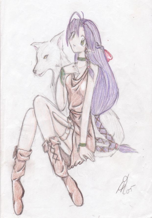 Kaimiru And Her Wolf