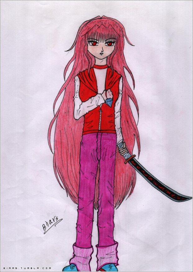 Girl anime warrior