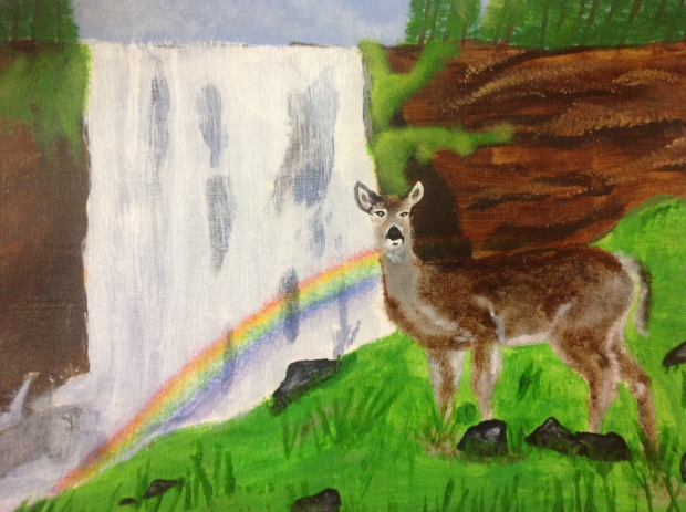 Deer at the Falls (painting)