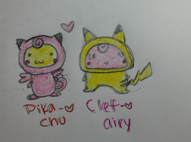 Pikachu and Clefairy