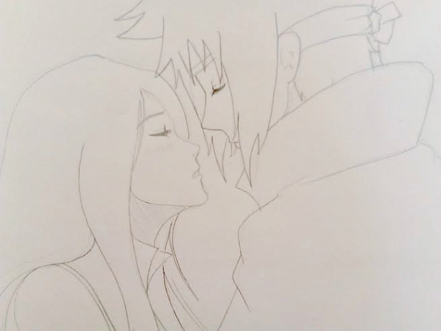 Kushina x Minato Line Art