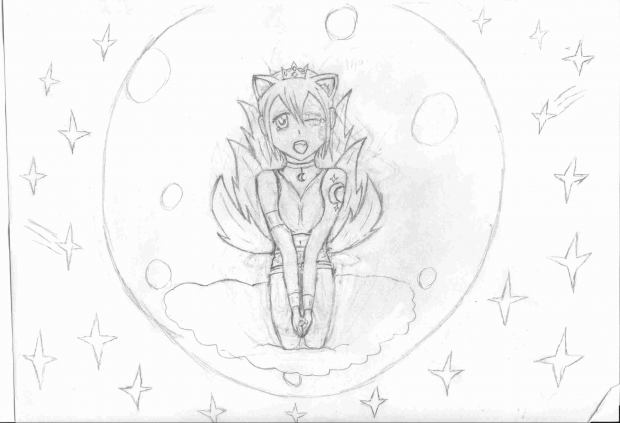kitsune girl sketch