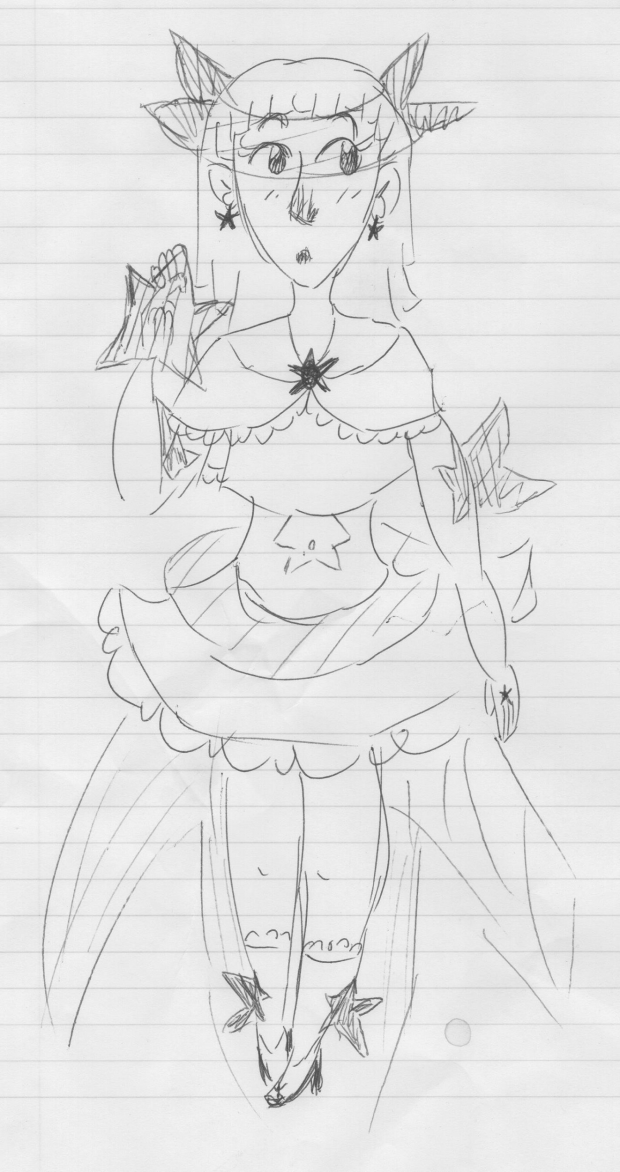 Doodle Magical Girl Lazer Star
