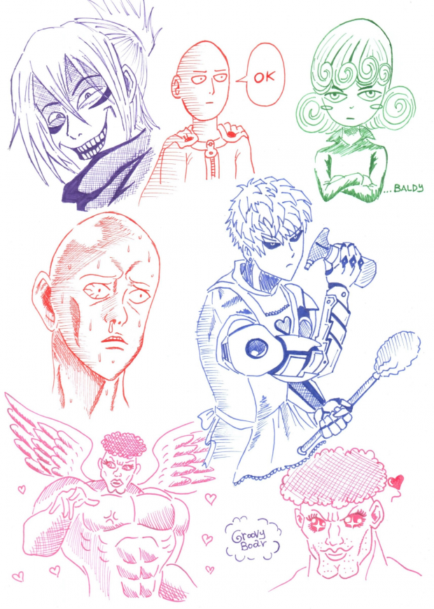 One Punch Man Sketches