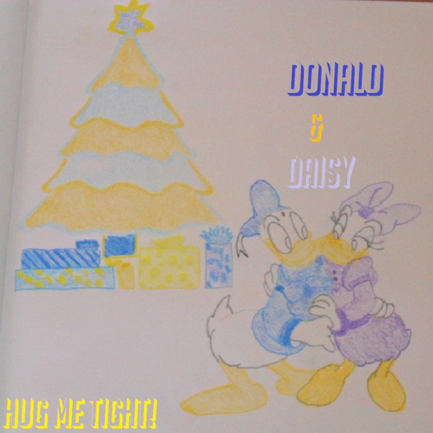 Donald & Daisy -- Christmas Hug