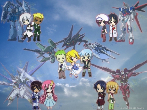 Chibis And Mobile Suits