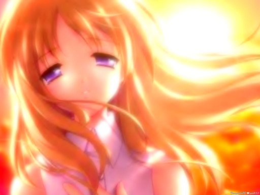 A Girl Wiht The Sunset