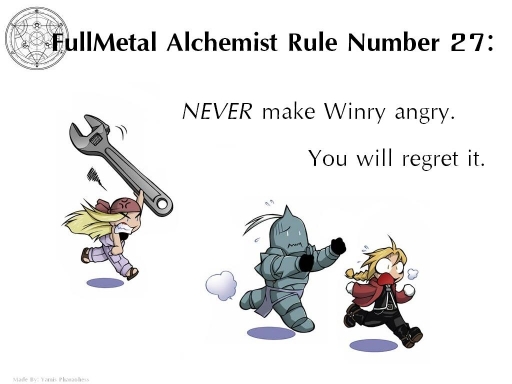 Fullmetal Alchemist Rule Numbe