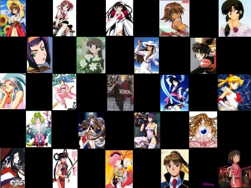 Anime Checkerboard-Girls