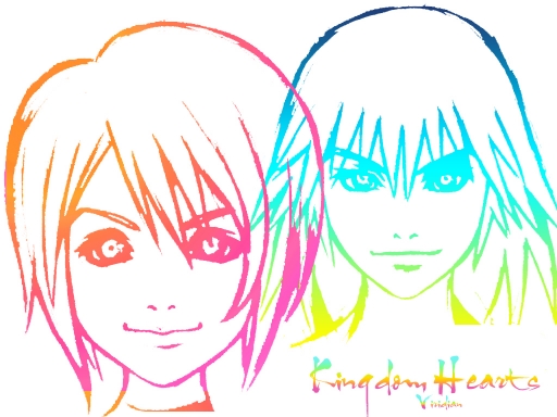 Kairi and Riku -paint-