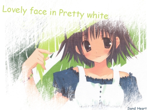 Lovely face in pretty white