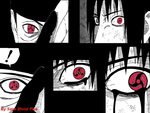 Tobi and Sasuke Sharingan Eyes