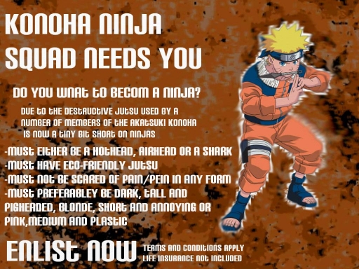 Konoha ninja squad needs you!