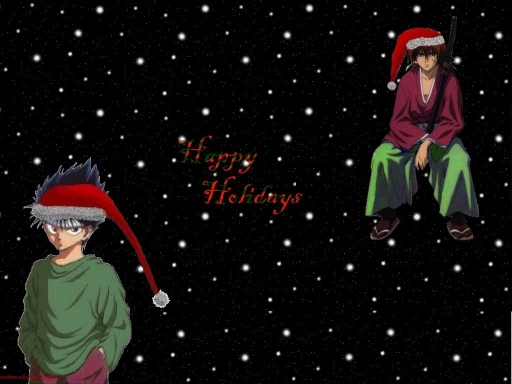 Hiei and Kenshin Happy Holiday
