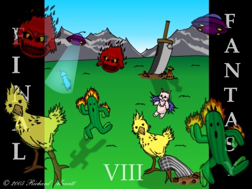 FF8 World of Monsters- Wallpap