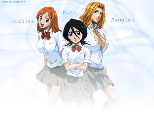 Orihime,Rukia and Rangiku