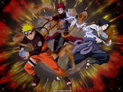 Naruto,Gaara, Sasuke