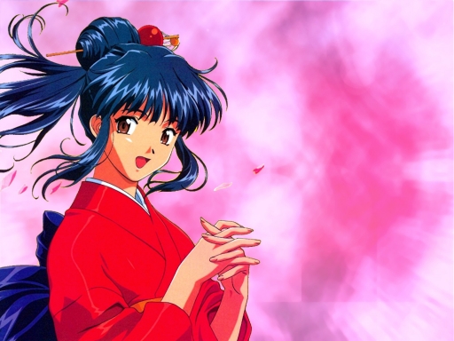 Sakura's Pretty Red Kimono
