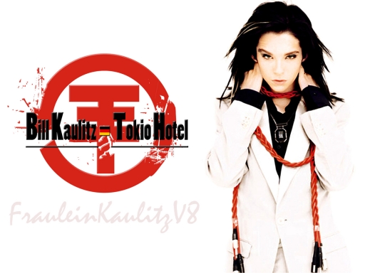 Bill Wallpaper - Red & Whi