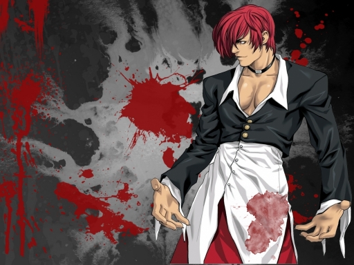 Blood stained hands.