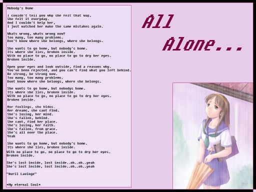 All Alone...