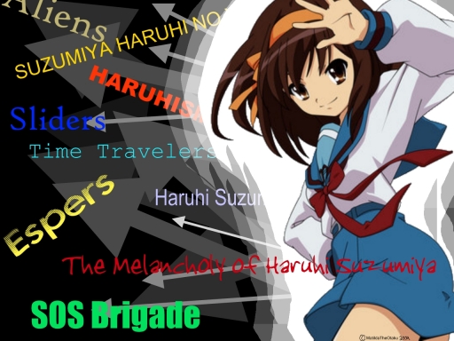 Haruhi promotes the SOS brigad