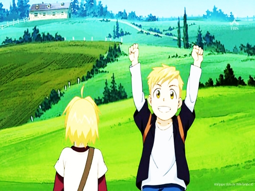 Al cheerful and Ed looking