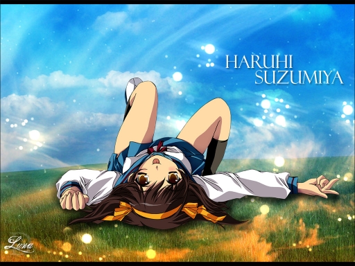 Haruhi in a meadow