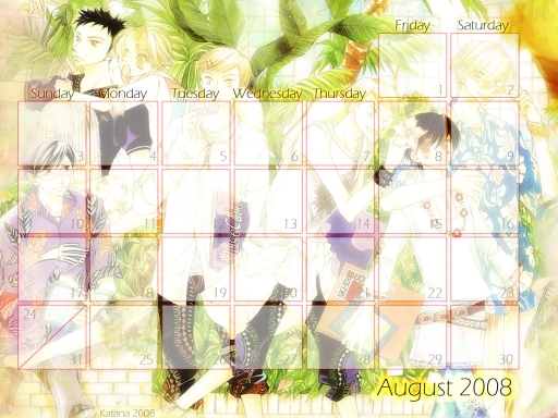 August 08 Calendar - Ouran