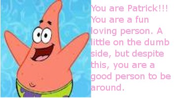 What SpongeBob Character Are You?