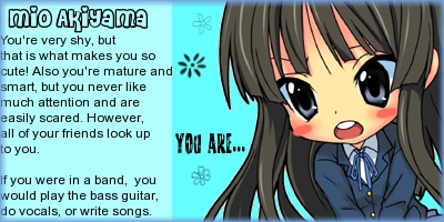 What K-ON! Band Character Are You?