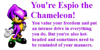 What Knuckles' Chaotix character are you?