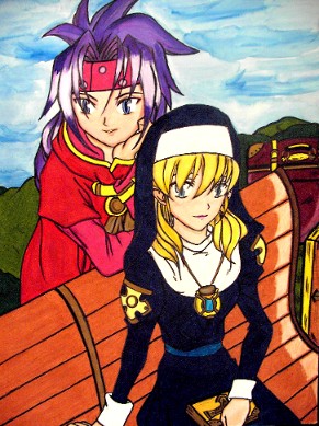 Chrno & Rosette Waiting For The Bus