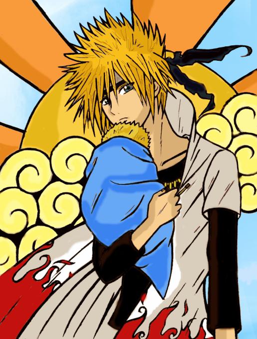 Yondaime & Little Baby Naruto