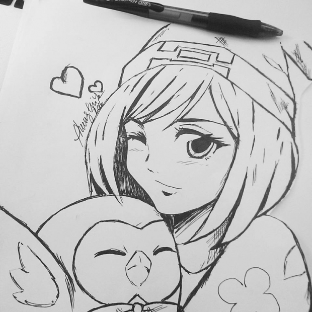 Pokemon Sun & Moon (Rowlet)