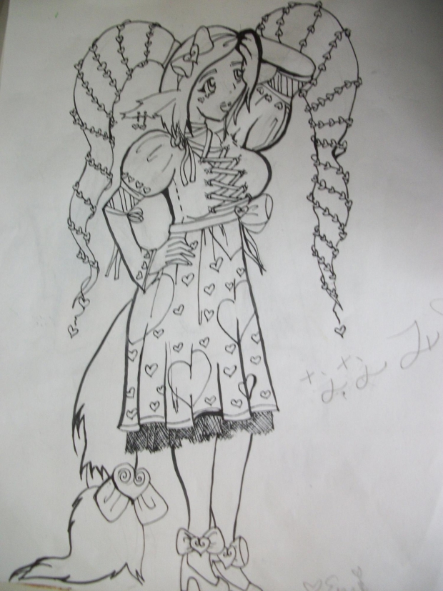 Hearts Galore Line Art