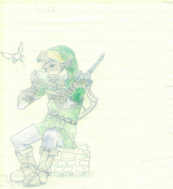 Link With His Ocarina