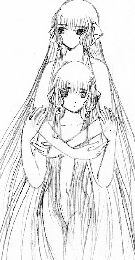 Freya holding Elda (Chi)