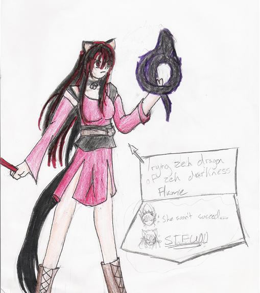 Neko-chan Trying The Dragon!