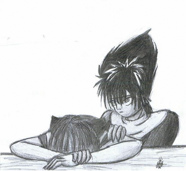 Hiei Trying To Comfort Neko-chan