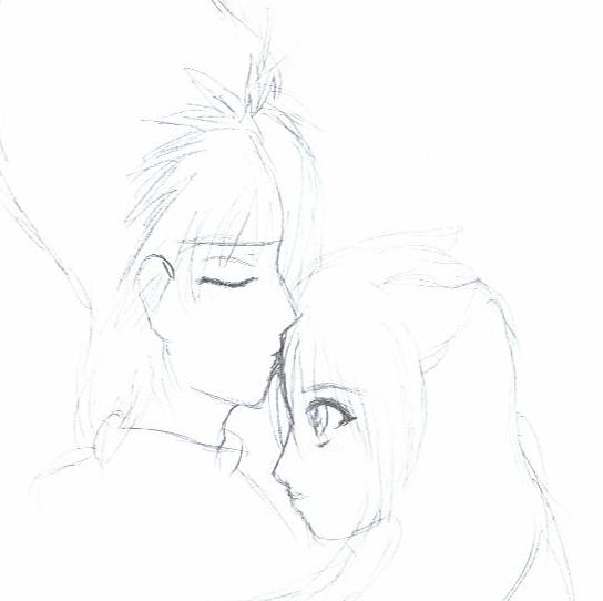 Hiei And Neko X3 (sketch)