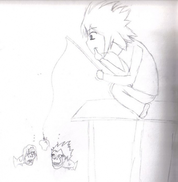 Chibi L Goes Shinigami Fishing