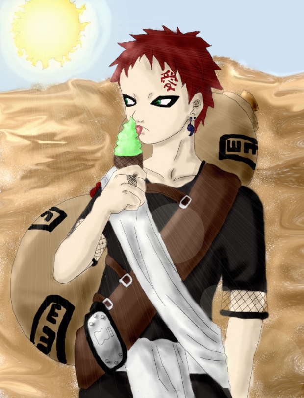 Gaara Eating Ice Cream