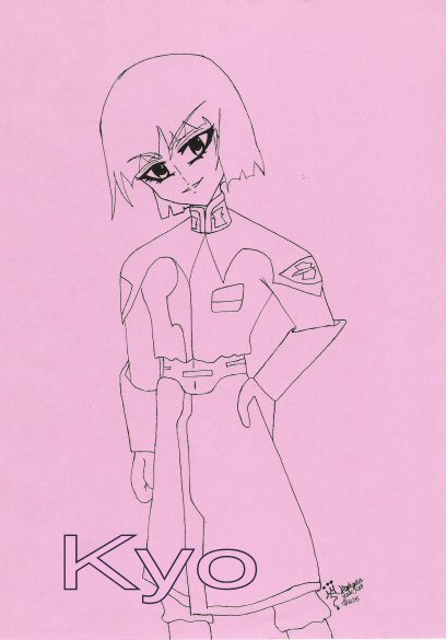 Yzak Inked On Pink Paper :d