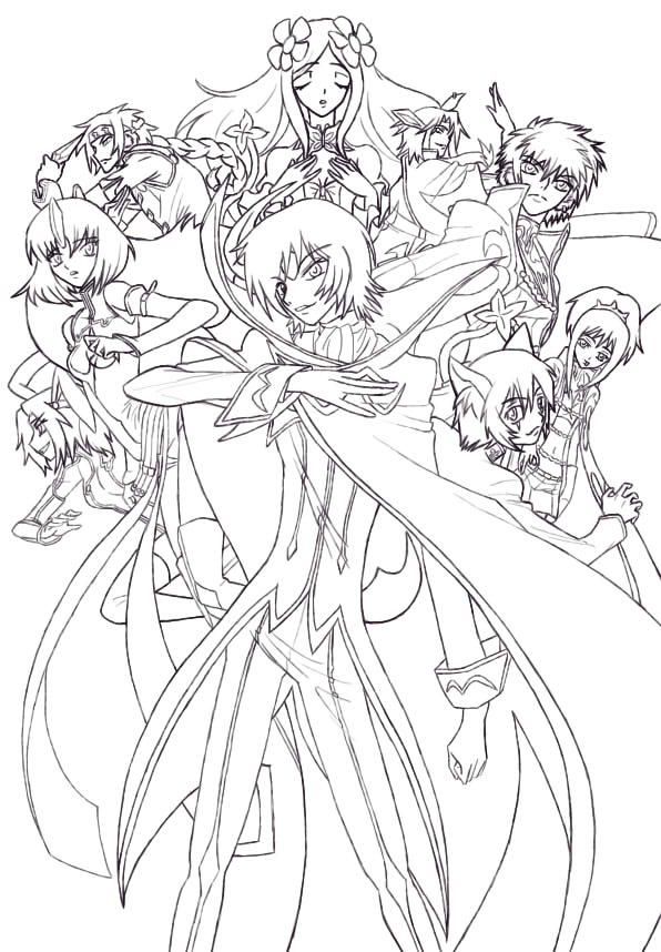 Code Gijinka Lineart