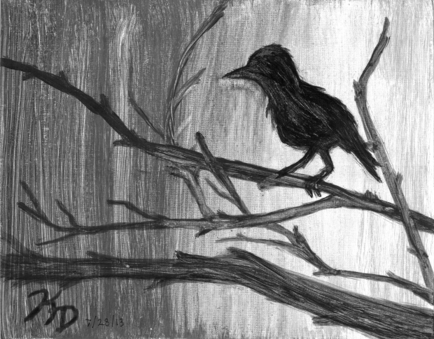 B&W Acrylic Bird