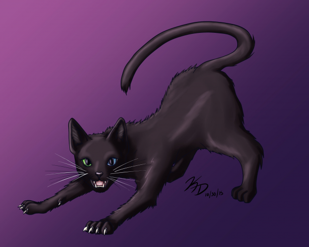 Drawlloween 2015 - Day 28: Black Cat
