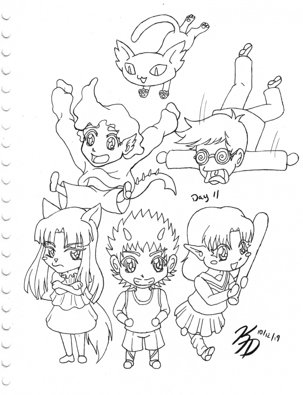 OC Inktober Day 11 - Chibi OC