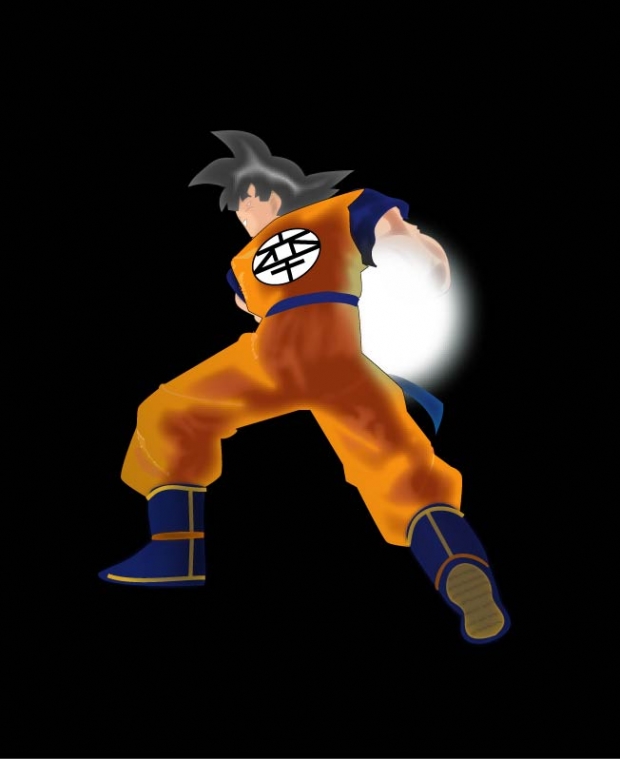 Goku Shooting A Kamehameha